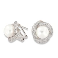 Orecchini Domar Gioielli Donna Orecchini perle argento 925 in Argento Cubic Zirconia EPB096645